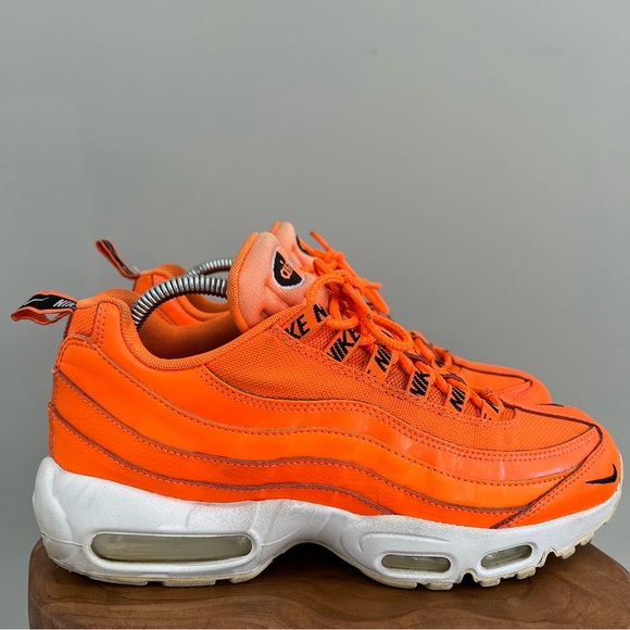 Nike Air Max 95 PRM Premium Total Orange Black White 538416-801 Mens Size 8.5 - Picture 4 of 12